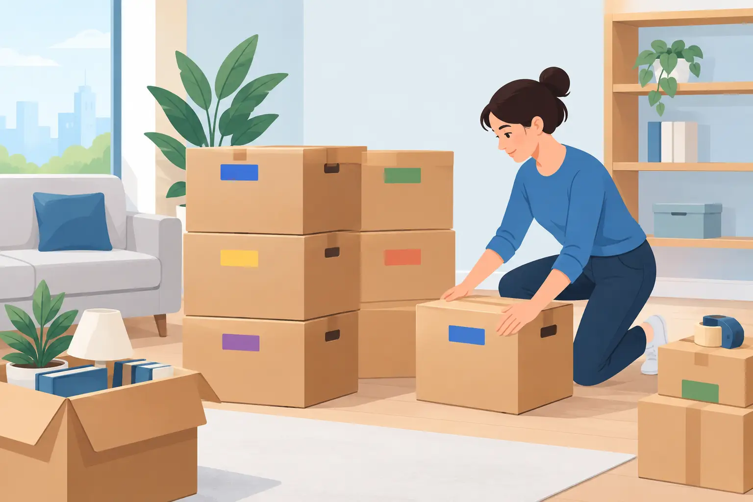How to Organize Moving Boxes Without Moving Twice