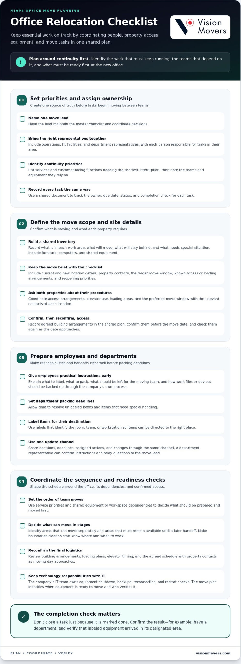 Office Relocation Checklist Miami: A Practical 2026 Guide 2 Office Relocation Checklist Miami: A Practical 2026 Guide